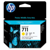 HP 711, HP CZ136A patron - eredeti (3x sárga)