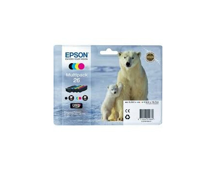 Epson 26 magazinok, C13T26164010 - (fekete, cián, bíborvörös, sárga)
