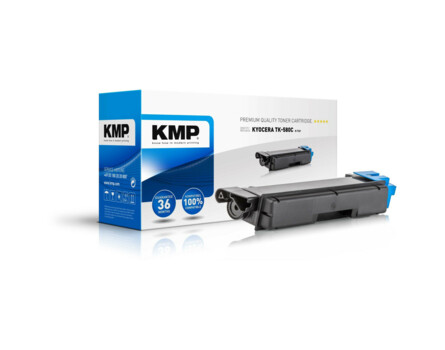 Kyocera TK-580C toner, KMP - kompatibilis (cián)