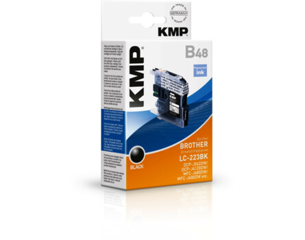 Brother LC-223BK, KMP - kompatibilis (fekete)