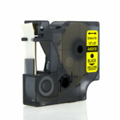 Kompatibilis szalag Dymo 45018, S0720580, 12mm x 7m, fekete nyomtatás / sárga háttérrel