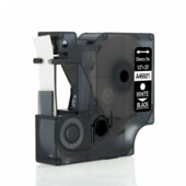 Kompatibilis szalag Dymo 45021, S0720610, 12mm x 7m fehér nyomtatással / fekete háttérrel