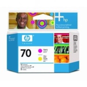 HP 70 nyomtatófej, C9406A - Eredeti (bíbor és sárga)