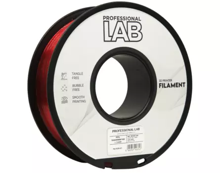 PETG filament Professional Lab 1 kg red transparent