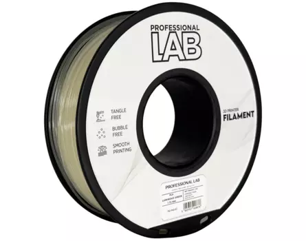 PLA filament Professional Lab - 1 kg green - glow in dark