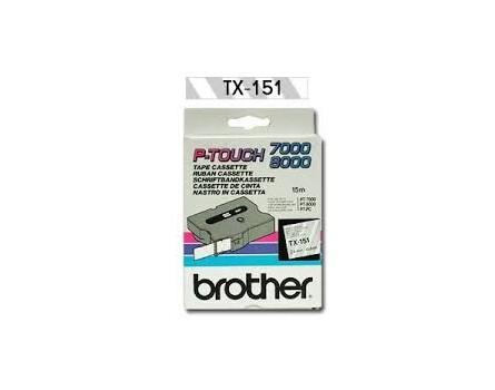 Brother TX-151 szalag - eredeti (fekete nyomtatás / áttetsző)