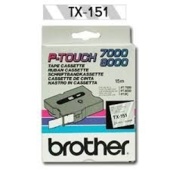 Brother TX-151 szalag - eredeti (fekete nyomtatás / áttetsző)
