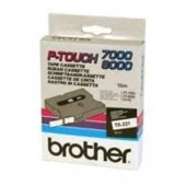 Brother TX-221 szalag - eredeti (fekete nyomtatás / fehér háttér)
