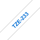Brother TZ-233 szalag - eredeti (kék nyomtatás / fehér háttér)