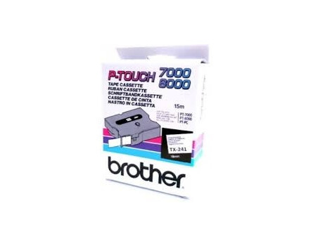 Brother TX-241 szalag - eredeti (fekete nyomtatás / fehér háttér)