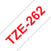 Brother TZ-262 szalag - eredeti (piros nyomtatás / fehér háttér)