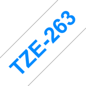 Brother TZ-263 szalag - eredeti (kék nyomtatás / fehér háttér)