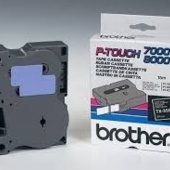 Brother TX-355 szalag - eredeti (fehér nyomtatás / fekete háttér)