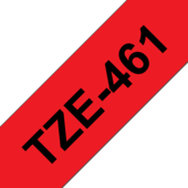 Brother TZ-461 szalag - eredeti (fekete nyomtatás / piros háttér)