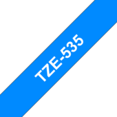 Brother TZ-535 szalag - eredeti (fehér nyomtatás / kék háttér)