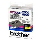 Brother TX-621 szalag - eredeti (fekete nyomtatás / sárga háttér)