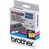 Brother TX-631 szalag - eredeti (fekete nyomtatás / sárga háttér)