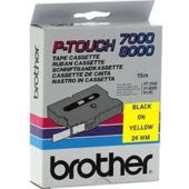 Brother TX-651 szalag - eredeti (fekete nyomtatás / sárga hátlap)