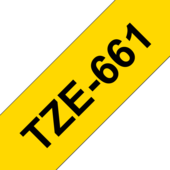 Brother TZ-661 szalag - eredeti (fekete nyomtatás / sárga háttér)