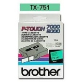 Brother TX-751 szalag - eredeti (fekete nyomtatás / zöld háttér)