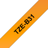 Brother TZ-B31 szalag - eredeti (fekete nyomtatás / jelző narancssárga hátlap)