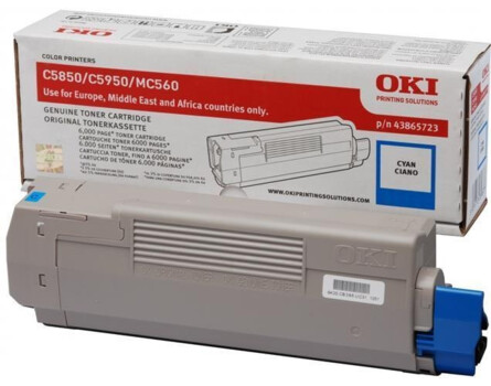 OKI 43865723 festékkazetta - eredeti (cián)