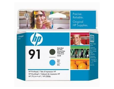HP 91 nyomtatófej, C9460A - Eredeti (matt fekete és cián)