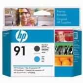 HP 91 nyomtatófej, C9460A - Eredeti (matt fekete és cián)