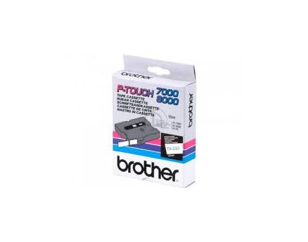 Brother TX-233 szalag - eredeti (kék nyomtatás / fehér háttér)
