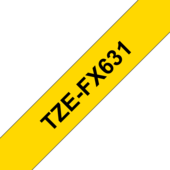 Brother TZ-FX631 szalag (fekete nyomtatás / sárga háttér)