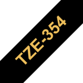 Brother TZ-354 szalag - eredeti (arany nyomtatás / fekete háttér)