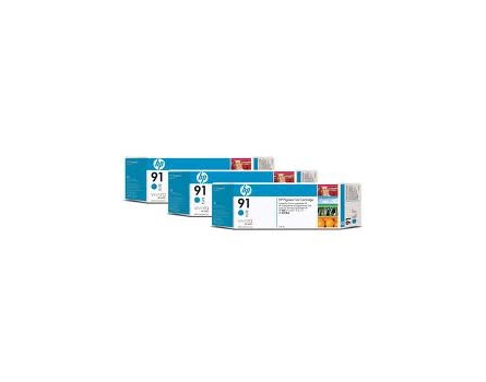 HP 91, C9483A többfunkciós patron - eredeti (3db, cián)
