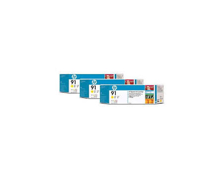 HP 91, C9485A többcsomagos patron - eredeti (3db, sárga)