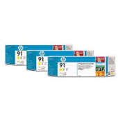 HP 91, C9485A többcsomagos patron - eredeti (3db, sárga)