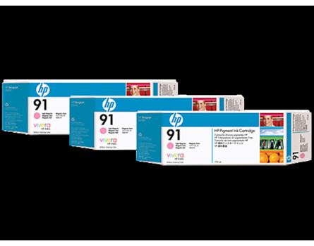 HP 91, C9487A többfunkciós patron - eredeti (3db, világos bíborvörös)