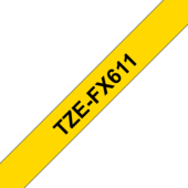 Brother TZ-FX611 szalag - eredeti (fekete nyomtatás / sárga háttér)