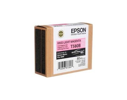 Epson Stylus Pro 3800 tintapatron, C13T580B00, élénk világos bíborvörös, 80ml