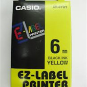 Szalag Casio XR-6YW1 (fekete nyomtatás / sárga háttér) (6 mm)