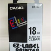 Casio XR-18X1 szalag (fekete nyomtatás / áttetsző háttér) (18 mm)