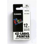 Casio XR-12WE1 szalag (fekete nyomtatás / fehér háttér) (12 mm)