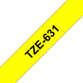 Brother TZ-631 szalag - eredeti (fekete nyomtatás / sárga háttér)