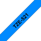 Brother TZ-521 szalag - eredeti (fekete nyomtatás / kék háttér)