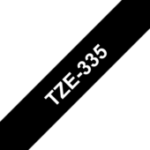 Brother TZ-335 szalag - eredeti (fehér nyomtatás / fekete háttér)