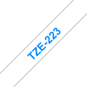 Brother TZ-223 szalag - eredeti (kék nyomtatás / fehér háttér)