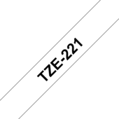 Brother TZ-221 szalag - eredeti (fekete nyomtatás / fehér háttér)