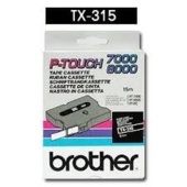 Brother TX-315 szalag - eredeti (fehér nyomtatás / fekete háttér)