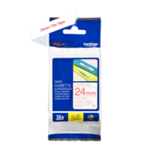 Brother TZ-252 szalag - eredeti (fehér nyomtatás / piros háttér)