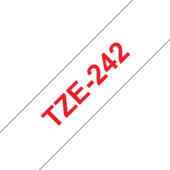 Brother TZ-242 szalag - eredeti (piros nyomtatás / fehér háttér)