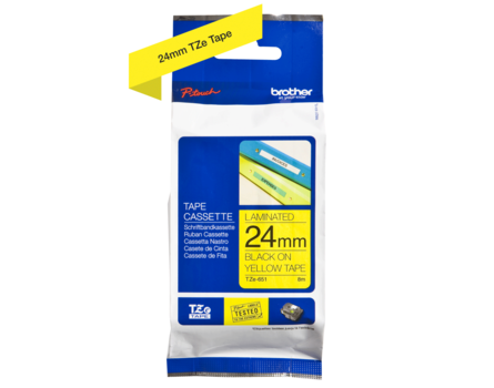 Brother TZ-651 szalag - eredeti (fekete nyomtatás / sárga háttér)