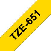Brother TZ-651 szalag - eredeti (fekete nyomtatás / sárga háttér)